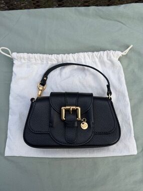 See by Chloe Black Leather Top-Handle Mini Bag with Gold Hardware